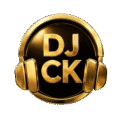 DJ CK Music logo headphones icon