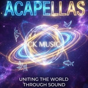 DJ CK Acapellas music album cover featuring cosmic sound unity design on djckmusic.com